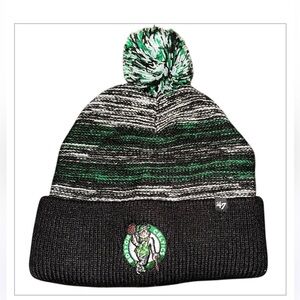 EUC 47 Brand Celtics Striped Pom Beanie
